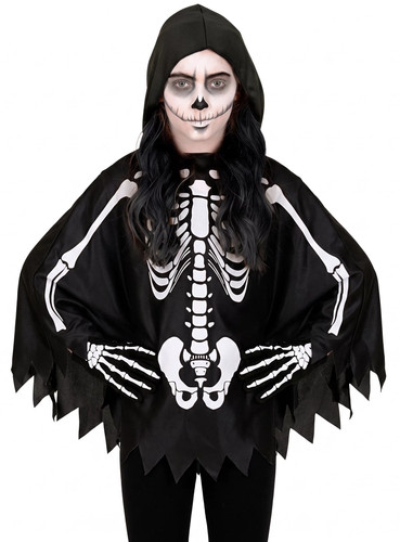Poncho squelette pour garçons