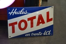 Plaque émaillée TOTAL huile bombée ++ 30*20 cm ++ enamel sign