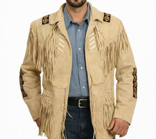 Veste à franges en cuir