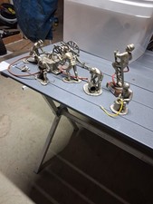 Figurine De Pompier En Etain