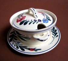 Rare Pot à Raifort service Forêt Vosges en Faïence de Sarreguemines U&C 1880