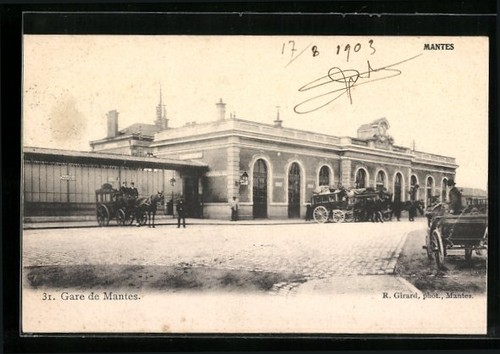 Cpa mantes gare 1903 - cpa,