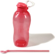 TUPPERWARE To Go Eco 2 L rouge + support + paille gourde bouchon à clipser