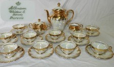 Golden Pearl Porcelain Coffee Set, Bavaria Germany Seltmann Weiden Theresia