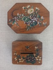 Boite et tirelire en bois