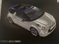 The Citroen DS3 Cabrio Range Car Sales Brochure Collectible 2013