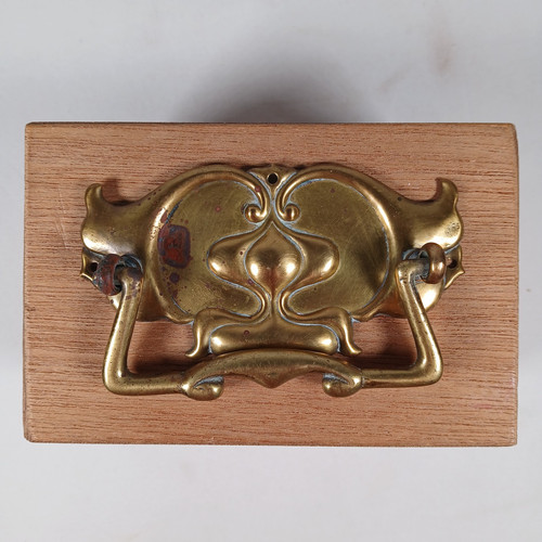 Antique art nouveau brass - art,