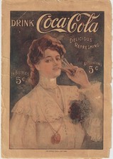 1906 ~ Coca Cola Ad ~ Original ~ COLOR ~ Gibson Girl ~ FRAMED ~ 6 x 8 1/2