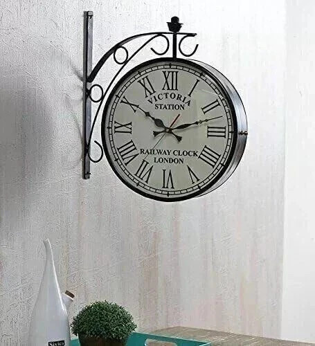 Horloge murale chemin de - horloge,