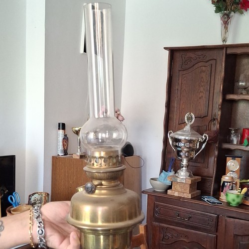 Laiton lampe pétrole de - à,