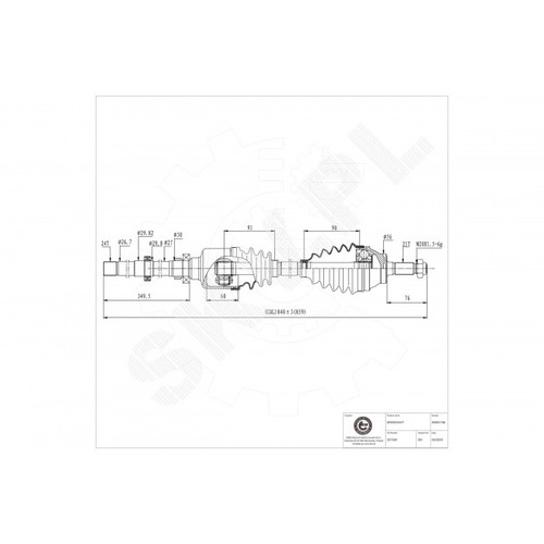 Cardan arbre transmission - arbre, de