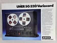 Vintage UHER SG 520 Variocord Tonbandsmaschine Broschüre 1 pp color Deutsche