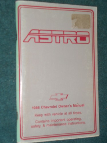 Chevrolet astro van 1986 - van,