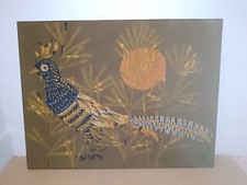 Faisan bleu Cubiste Tapisserie