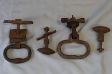 Poignets anciennes en acier pour porte