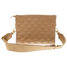 LOUIS VUITTON Shoulder Bag Coussin PM M21261 Beige Leather w/Box, storage bag