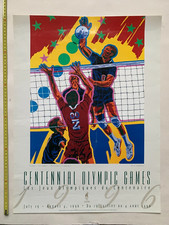 Atlanta 1996 olympics volleyball usa vintage poster