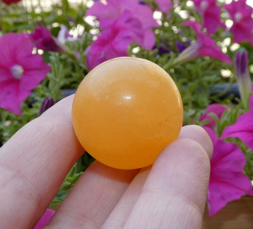 Sphère calcite orange - sphère,