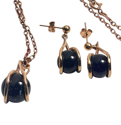 Parure collier boucles - collier,