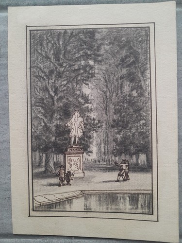Dessin ancien scène école