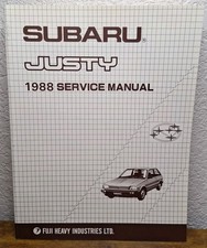 1988 Subaru Justy Hatchback Shop Service Repair Manual DL GL OEM Guide