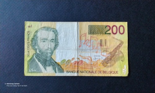 Billet banque 200fr belge - billet,
