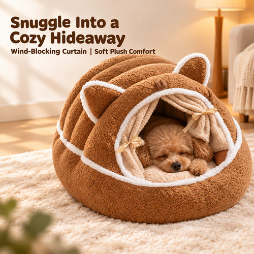 Lit grotte chien chat douillet - chien,
