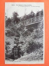 Old postcard Paris Square St-PIERRE Louise Michel Created in 1877 Le PONT RUSTIQUE Cascade