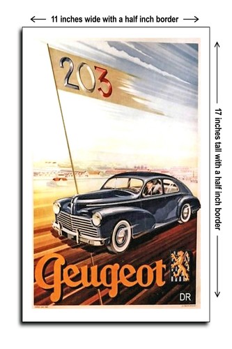 1951 peugeot 203 11x17 - 1951,