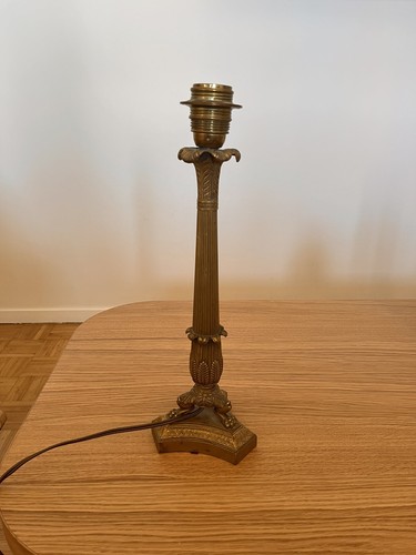 Lampe bougeoir bronze empire - bougeoir,