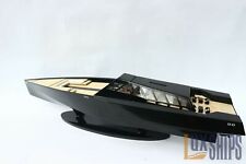 Couleur NOIRE 118 Wally Power Yacht Modèle 36" - Bateau en bois fait main