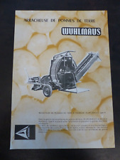 prospectus agricole : arracheuse de pommes de terre WUHLMAUS
