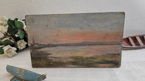 Peinture sur panneau - bois,