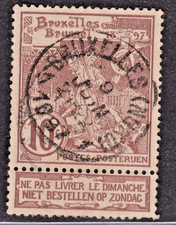 TIMBRE 1896 BELGIQUE N°