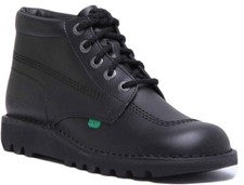 Bottes Scolaires En Cuir Noir