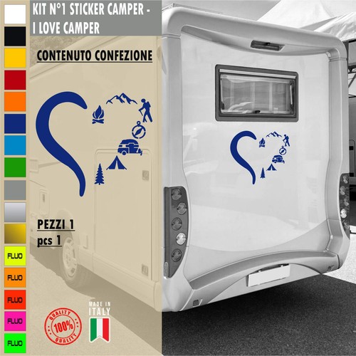 Autocollants camping car coeur - autocollants,