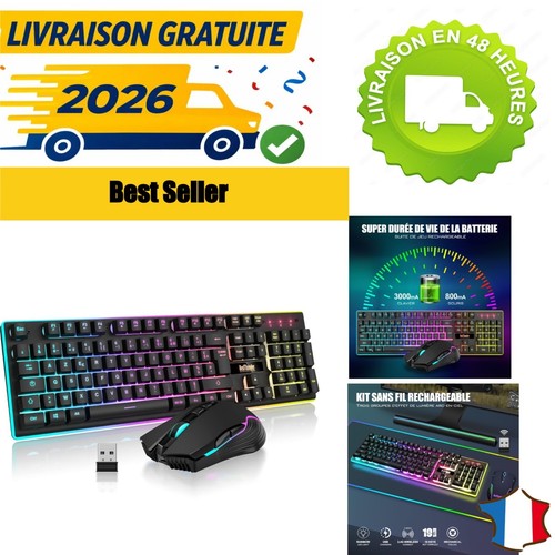 Ensemble clavier souris sans