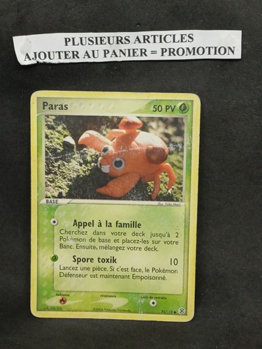 Carte pokémon commune paras - carte,