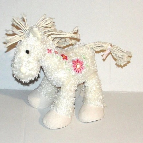 Peluche cheval poney fleurs - poney,