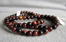 Red Tiger Eye Bracelet - Balls Ø 6mm / 15-20cm - Elastic