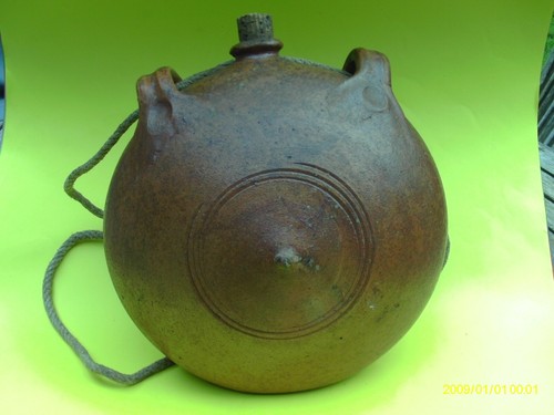 Gourde crapaud en - gourde, grès