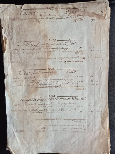 Livre comptes manuscrit - livre,