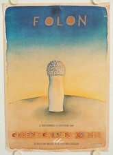 FOLON Poster 1980 Exhibition Charles Kirwin Gallery - Brussels