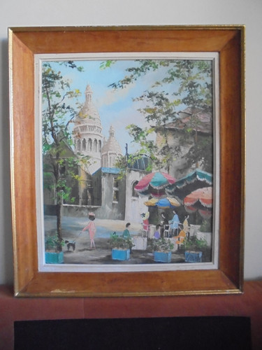 Ancien cadre bois pour - ancien, en