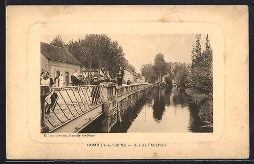 Cpa romilly sur seine rue - romilly-sur-seine,, de