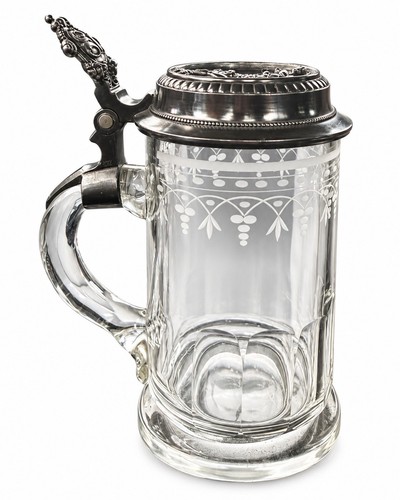 Chope biere verre grave - verre,