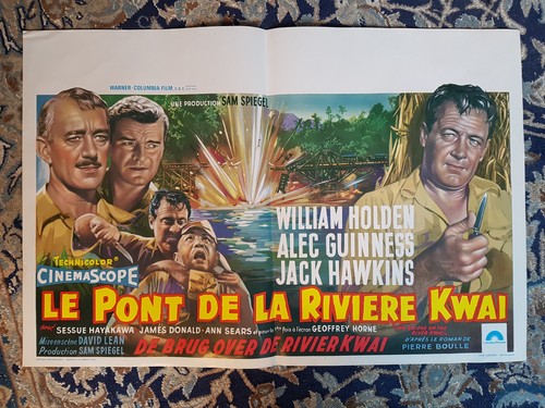 Affiche belge 1957 le pont - affiche,