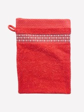 Gant de toilette rose à motif