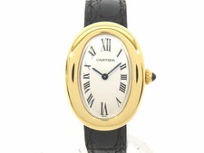 Cartier W1506056 Baignoire Leather Strap Quartz #020