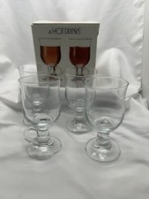 Durobor 4 Set of Hot Drink Glasses 8 1/2 Oz Belgium Irish Coffee